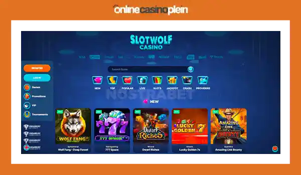 Screenshot 1 Slotwolf casino