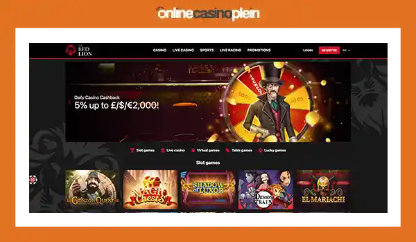 online casino the red lion